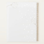 Dandelion Puffs and Stars Gray White Monogrammed Planner (Achterkant)