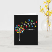 Dandelion Puzzle Piece Cool Autism Awareness Gift Kaart (Gele Bloem)