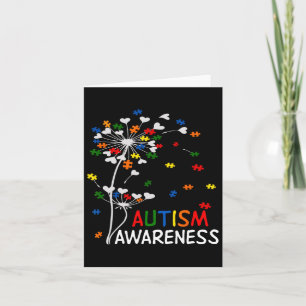 Dandelion Puzzle Piece Cool Autism Awareness Gift Kaart