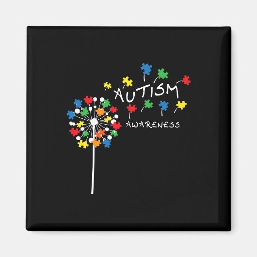 Dandelion Puzzle Piece Cool Autism Awareness Gift Magneet (Voorkant)