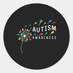 Dandelion Puzzle Piece Cool Autism Boys Girls Kind Ronde Sticker