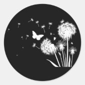 Dandelion Ronde Sticker (Voorkant)