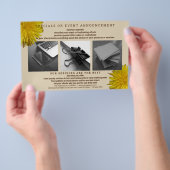 Dandelion Rustic Flower Simple Moderne 3-foto Flyer (Hand)