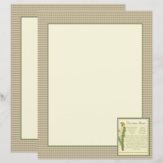 Dandelion Salad-Notitieboek (Voorkant / Achterkant)