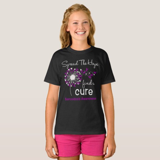 Dandelion Sarcoidose Bewustheid T-shirt (Voorkant volledig)