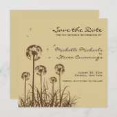 Dandelion Save the Date Notice (Aankondiging datum (Voorkant / Achterkant)