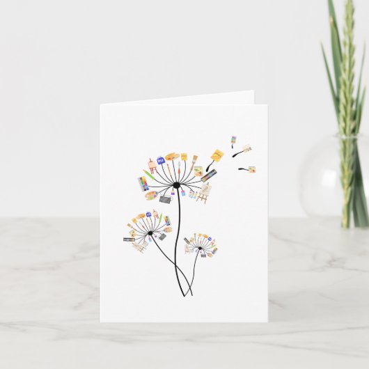 Dandelion-schilderingen voor schilderkunst kaart (Voorkant)