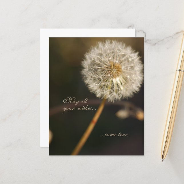 Dandelion Seed Head in Brown Tones (Voorkant / Achterkant in situ)