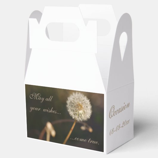 Dandelion Seed Head in Brown Tones Bedankdoosjes (Geopend)