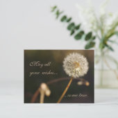 Dandelion Seed Head in Brown Tones Briefkaart (Staand voorkant)