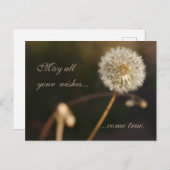 Dandelion Seed Head in Brown Tones Briefkaart (Voorkant / Achterkant)