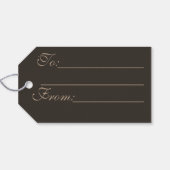 Dandelion Seed Head in Brown Tones Cadeaulabel (Achterkant Horizontaal)