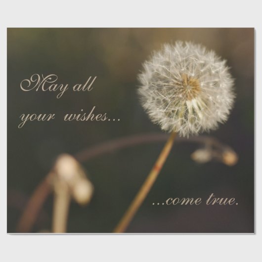 Dandelion Seed Head in Brown Tones Cadeaupapier (Vlak)