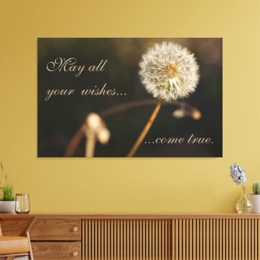 Dandelion Seed Head in Brown Tones Canvas Afdruk (Insitu (Woonkamer))