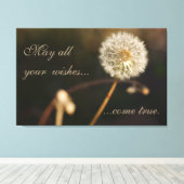 Dandelion Seed Head in Brown Tones Canvas Afdruk (Insitu (Houten vloer))