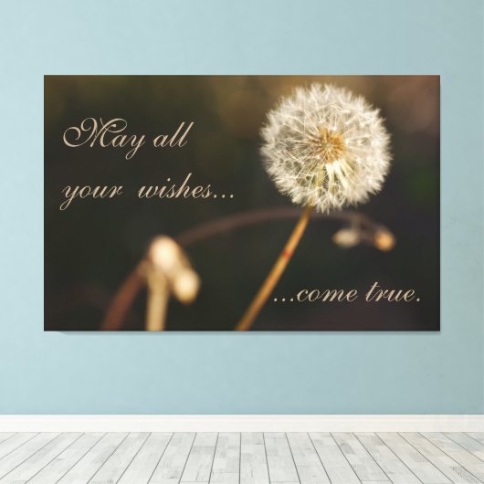 Dandelion Seed Head in Brown Tones Canvas Afdruk (Insitu (Houten vloer))