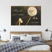 Dandelion Seed Head in Brown Tones Canvas Afdruk (Insitu (Slaapkamer))
