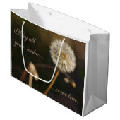 Dandelion Seed Head in Brown Tones Groot Cadeauzakje (Voorkant Gekanteld)