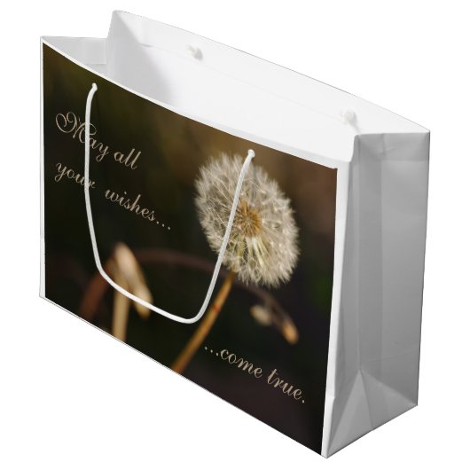 Dandelion Seed Head in Brown Tones Groot Cadeauzakje (Voorkant Gekanteld)
