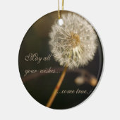 Dandelion Seed Head in Brown Tones Keramisch Ornament (Links)