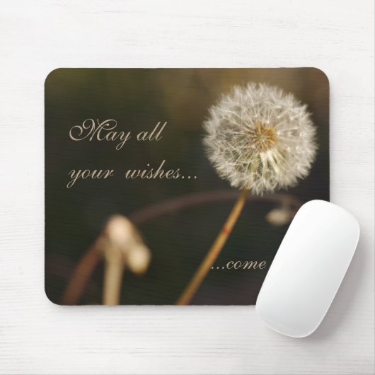 Dandelion Seed Head in Brown Tones Muismat (Met muis)