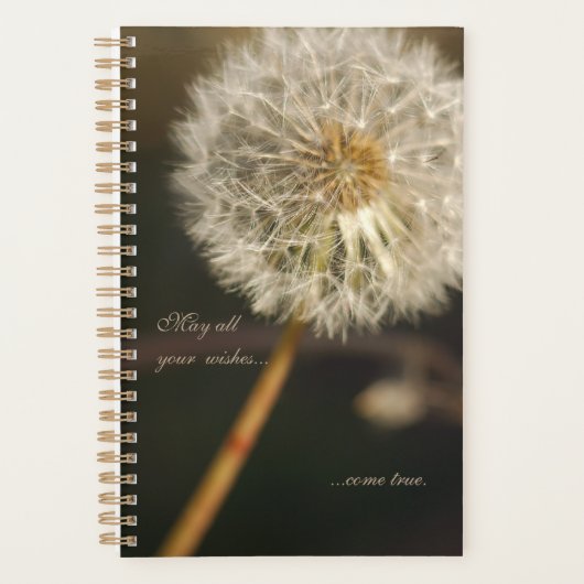Dandelion Seed Head in Brown Tones Planner (Voorkant)