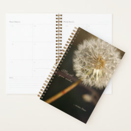 Dandelion Seed Head in Brown Tones Planner