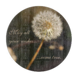 Dandelion Seed Head in Brown Tones Snijplank