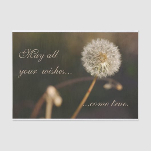 Dandelion Seed Head in Brown Tones Tissuepapier (Voorkant)