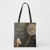Dandelion Seed Head in Brown Tones Tote Bag (Voorkant)