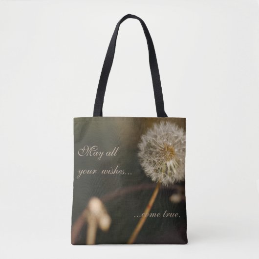 Dandelion Seed Head in Brown Tones Tote Bag (Voorkant)