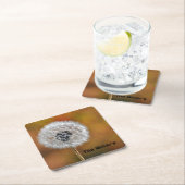 Dandelion Seed Head met  tekst Kartonnen Onderzetters (Insitu)