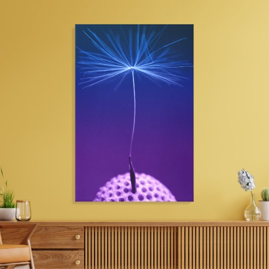 Dandelion Seed Macro Foto op Canvas (Insitu (Woonkamer))