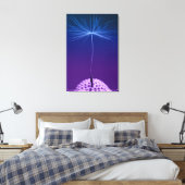 Dandelion Seed Macro Foto op Canvas Afdruk (Insitu (Slaapkamer))