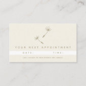 Dandelion Seed Rustic Botanical Business Logo Afsprakenkaartje (Voorkant)