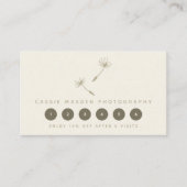 Dandelion Seed Rustic Botanical Business Logo Klantenkaartje (Voorkant)