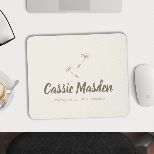 Dandelion Seed Rustic Botanical Business Logo Muismat