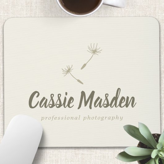 Dandelion Seed Rustic Botanical Business Logo Muismat