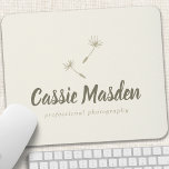 Dandelion Seed Rustic Botanical Business Logo Muismat<br><div class="desc">Dandelion Seed Rustic Botanical Business Logo. Dit elegante moderne script trendy business design is voorzien van een botanisch floreel paar dandelion zaden. Ideaal voor elk professioneel bedrijf.</div>