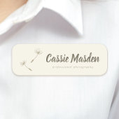 Dandelion Seed Rustic Botanical Business Logo Naamplaatje