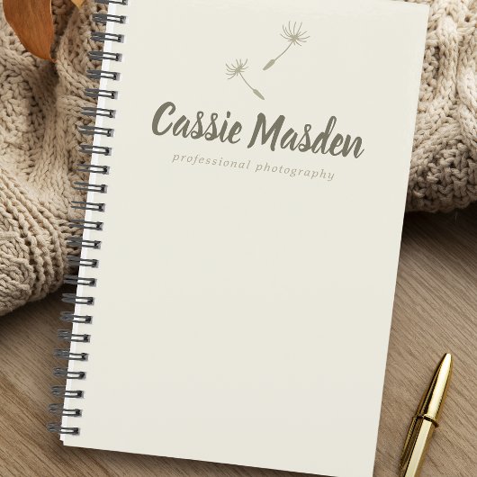Dandelion Seed Rustic Botanical Business Logo Planner