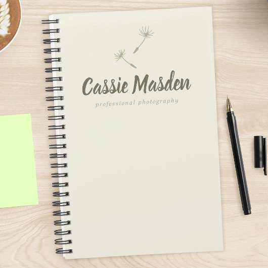 Dandelion Seed Rustic Botanical Business Logo Planner