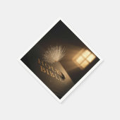 Dandelion Seedling with Water Droplets on a Bible Servet (Hoek)