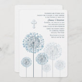 Dandelion Seedlings Blue Religious Uitnodiging (Voorkant / Achterkant)