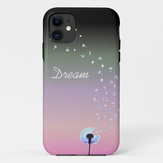 Dandelion Seeds die in de wind vliegen - zwart en Case-Mate iPhone Case (Achterkant)