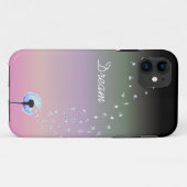 Dandelion Seeds die in de wind vliegen - zwart en Case-Mate iPhone Case (Achterkant (horizontaal))