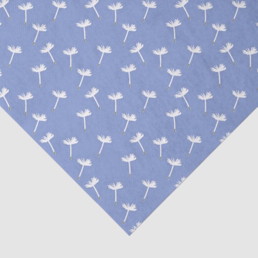 Dandelion Seeds, drijvend op blauw Tissuepapier (Detail)