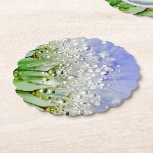 Dandelion Seeds met dew Droplets Kartonnen Onderzetters (Gekanteld)