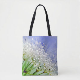 Dandelion Seeds met dew Droplets Tote Bag