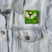 Dandelion Seeds Vierkante Button 5,1 Cm (In situ)